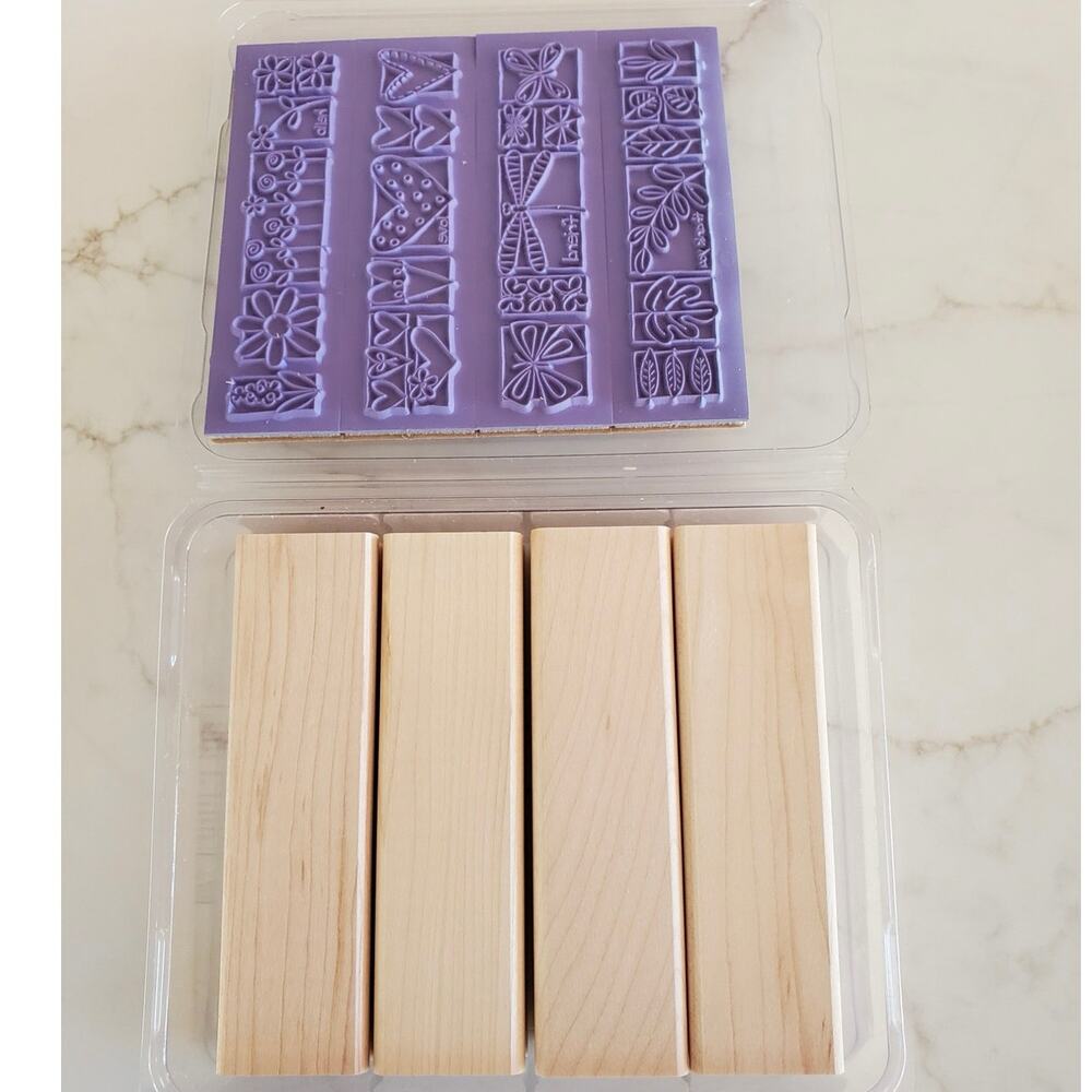 RETIRED Stampin' Up! A Little Bit of Happiness NEW Valentine Spring Rubber Stamp